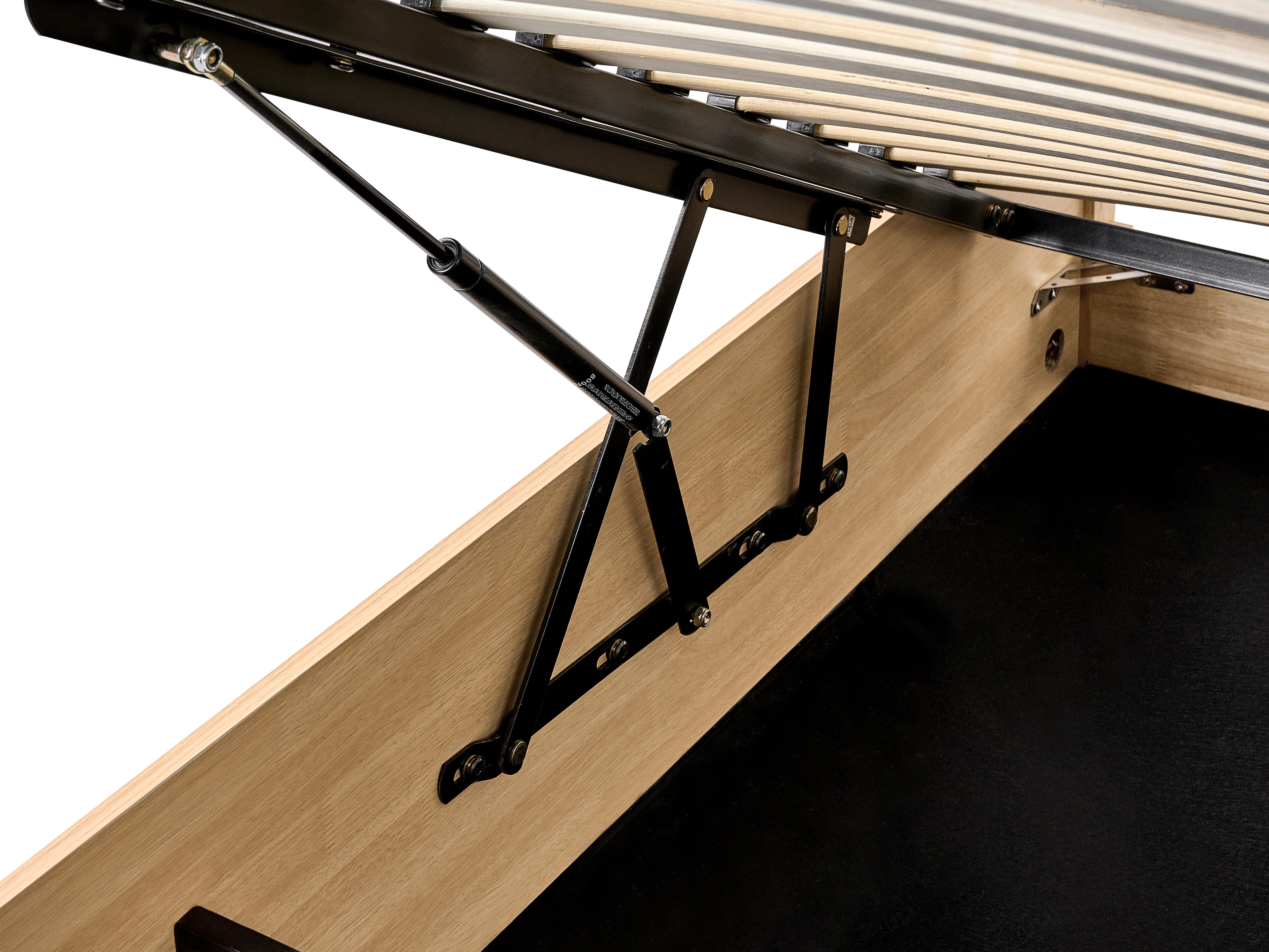Bed met opbergruimte PEROUGES 180 x 200 cm Lichtbruin