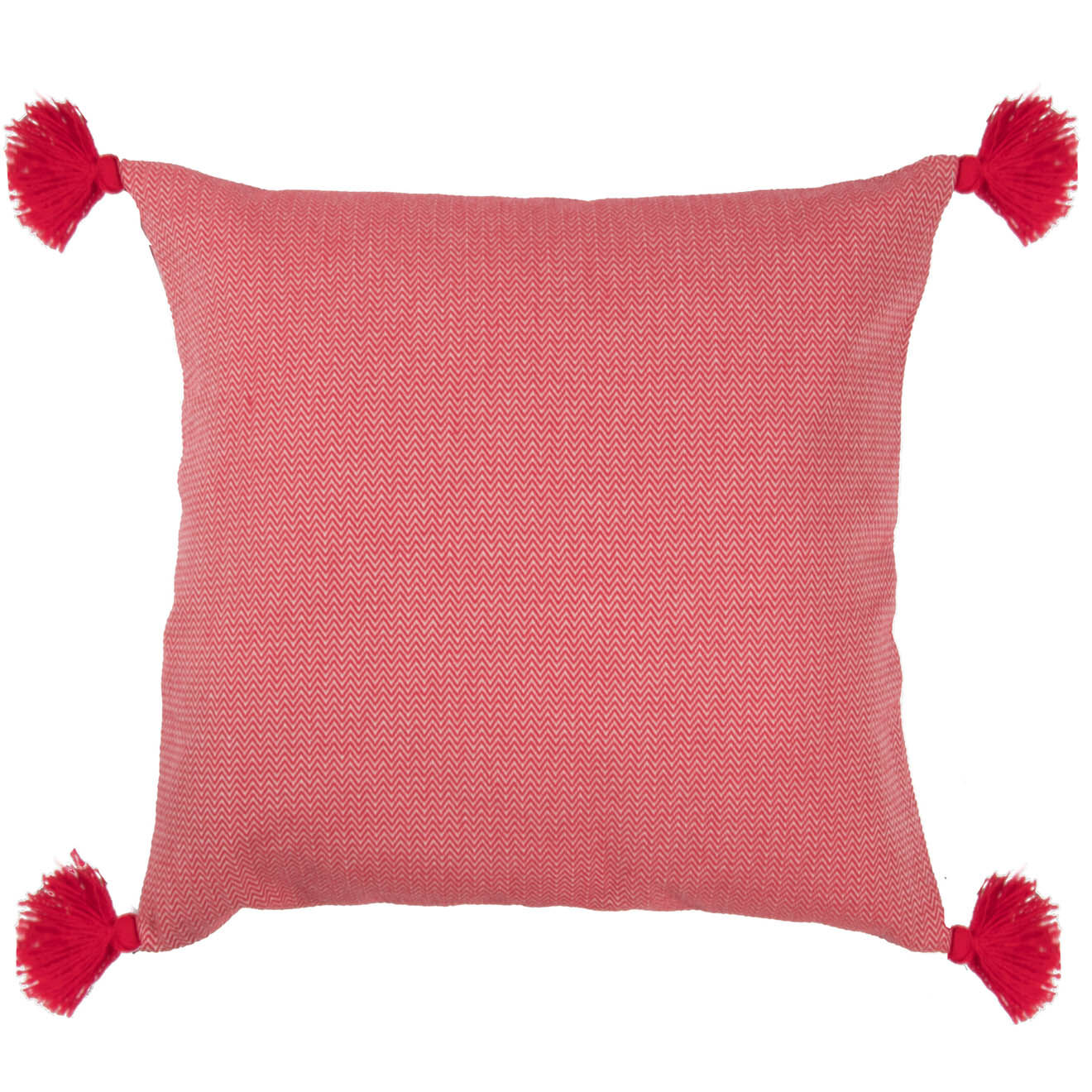 Febronie Housse de coussin chevron Stockholm rouge - 50x50 cm