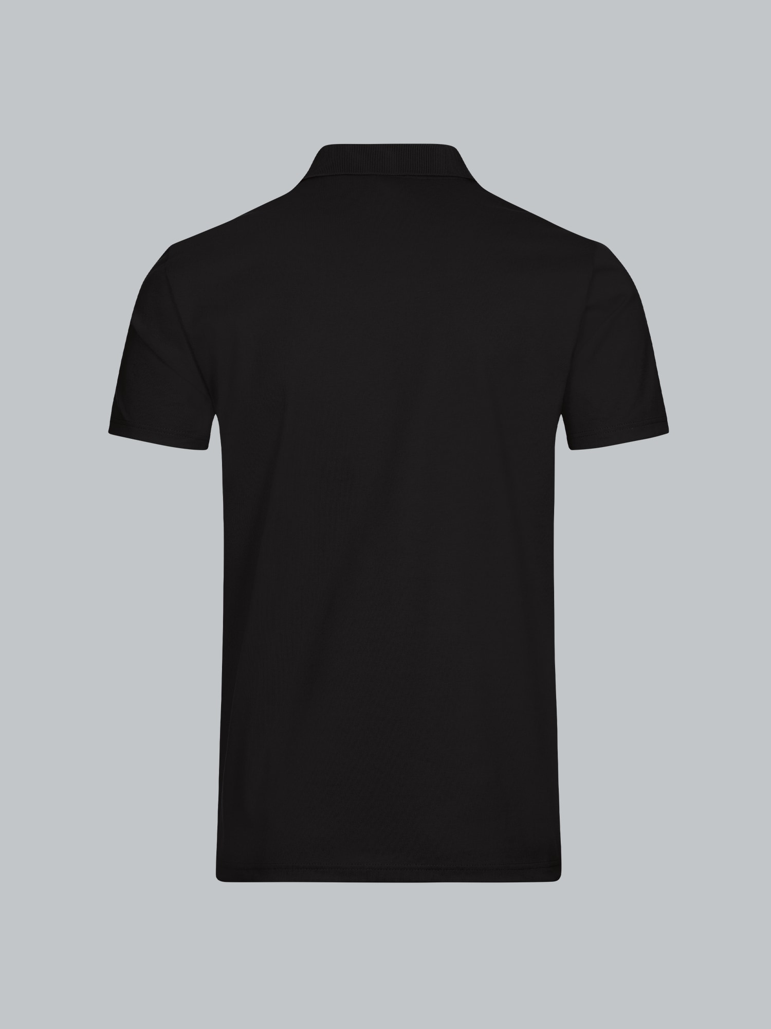 Poloshirt aus Single-Jersey Schwarz