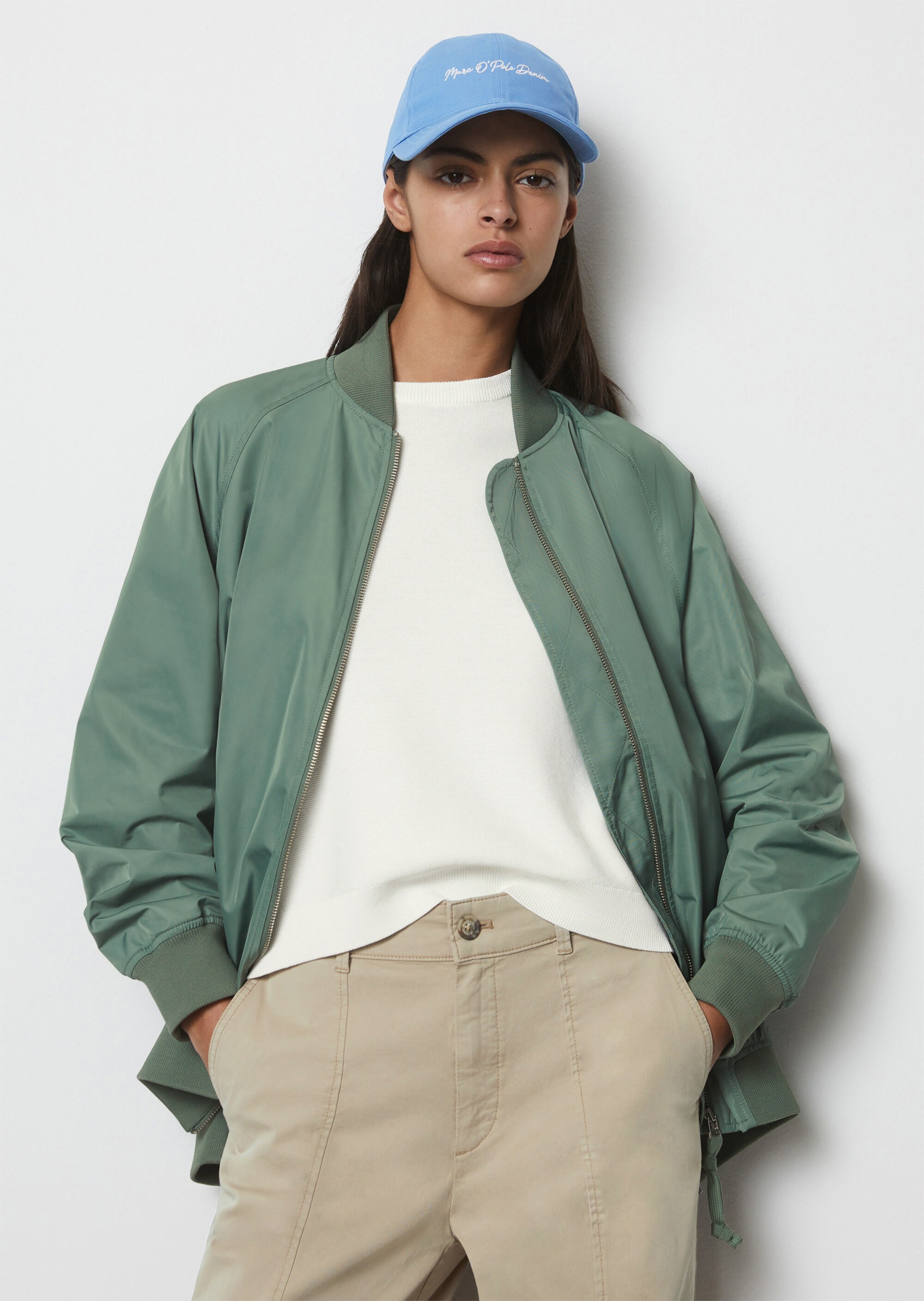 Aviator-Blouson relaxedaus recyceltem Polyester-Twill