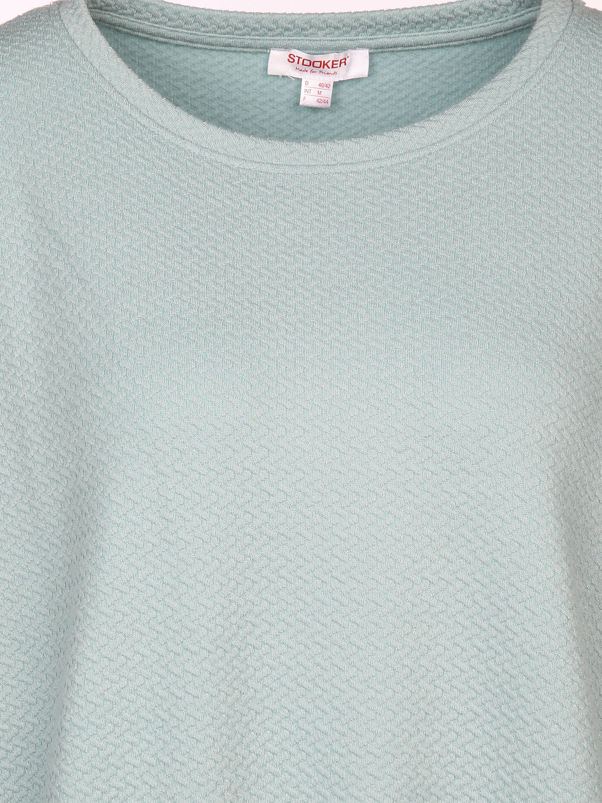 Damen Sweatshirt in Waffeloptik