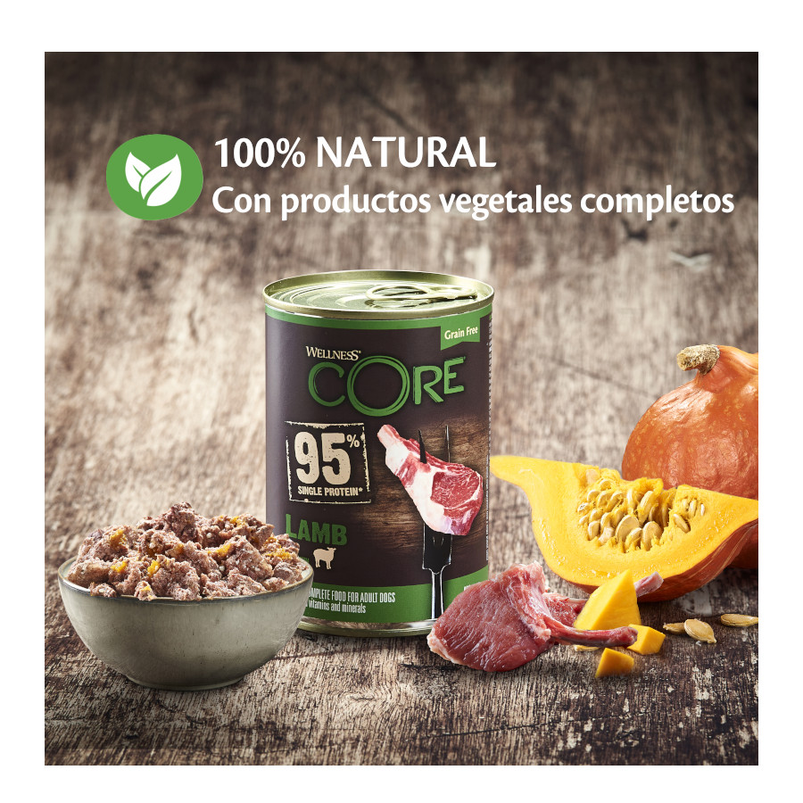 Lata de 400g Wellness Core Cordeiro com Abóbora para cães