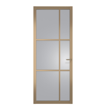 Arne & Bodil binnendeur ABE106 rook glas - metallic brons staallook afwerking