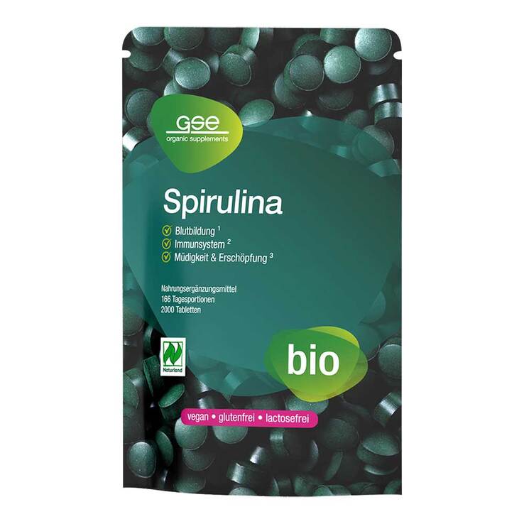 Spirulina 500 mg Bio Naturland Tabletten, 2000 St