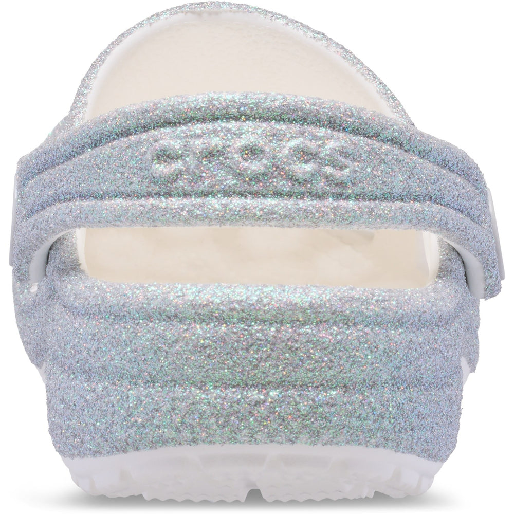 Køb Crocs White Classic Iridescent Glitter Gloc