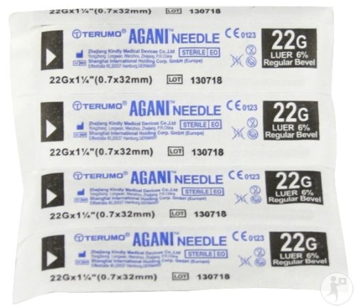 Terumo Agani Aiguille Hypodermique 22G 1 1/4 RB Noir 10 Pièces