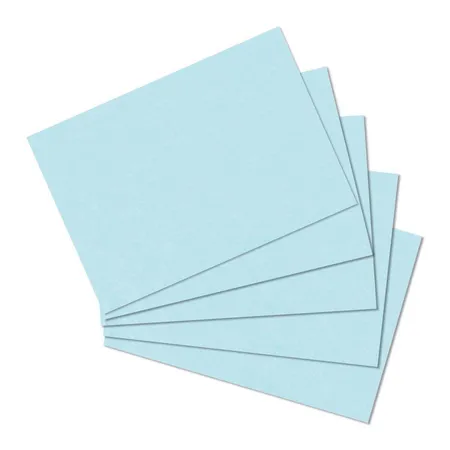 Herlitz Karteikarten, DIN A5, blanko, blau, 100 Stück
