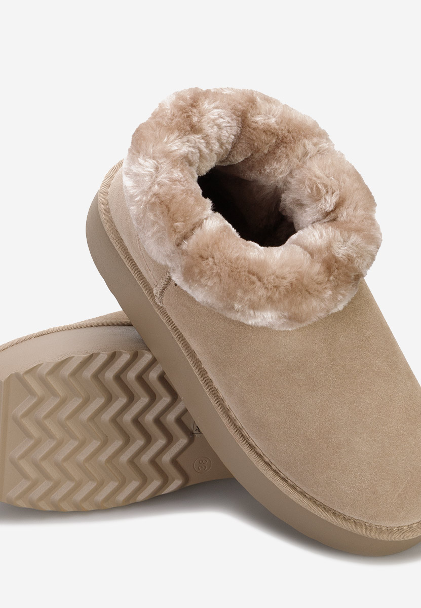 Bottes à plateforme beige Nalya V3