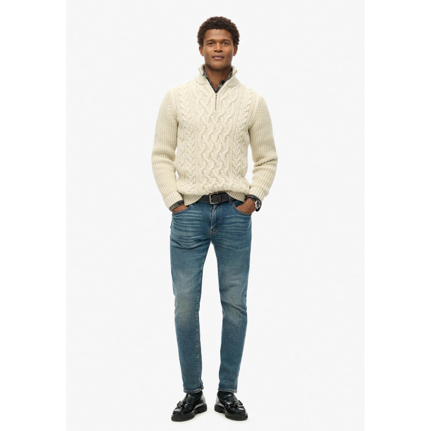 Superdry  Jacob Cable Knit Half Zip