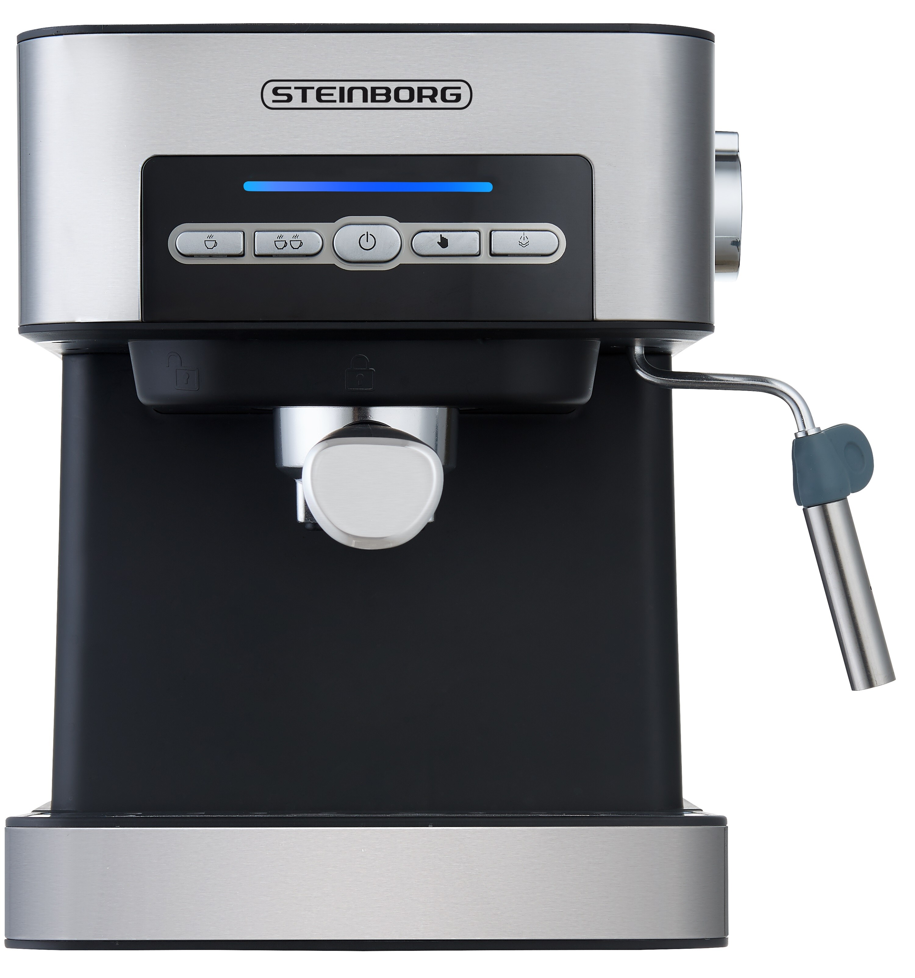 Steinborg Espressomaschine 15 Bar Edelstahl Dampfausstoßregler 850W