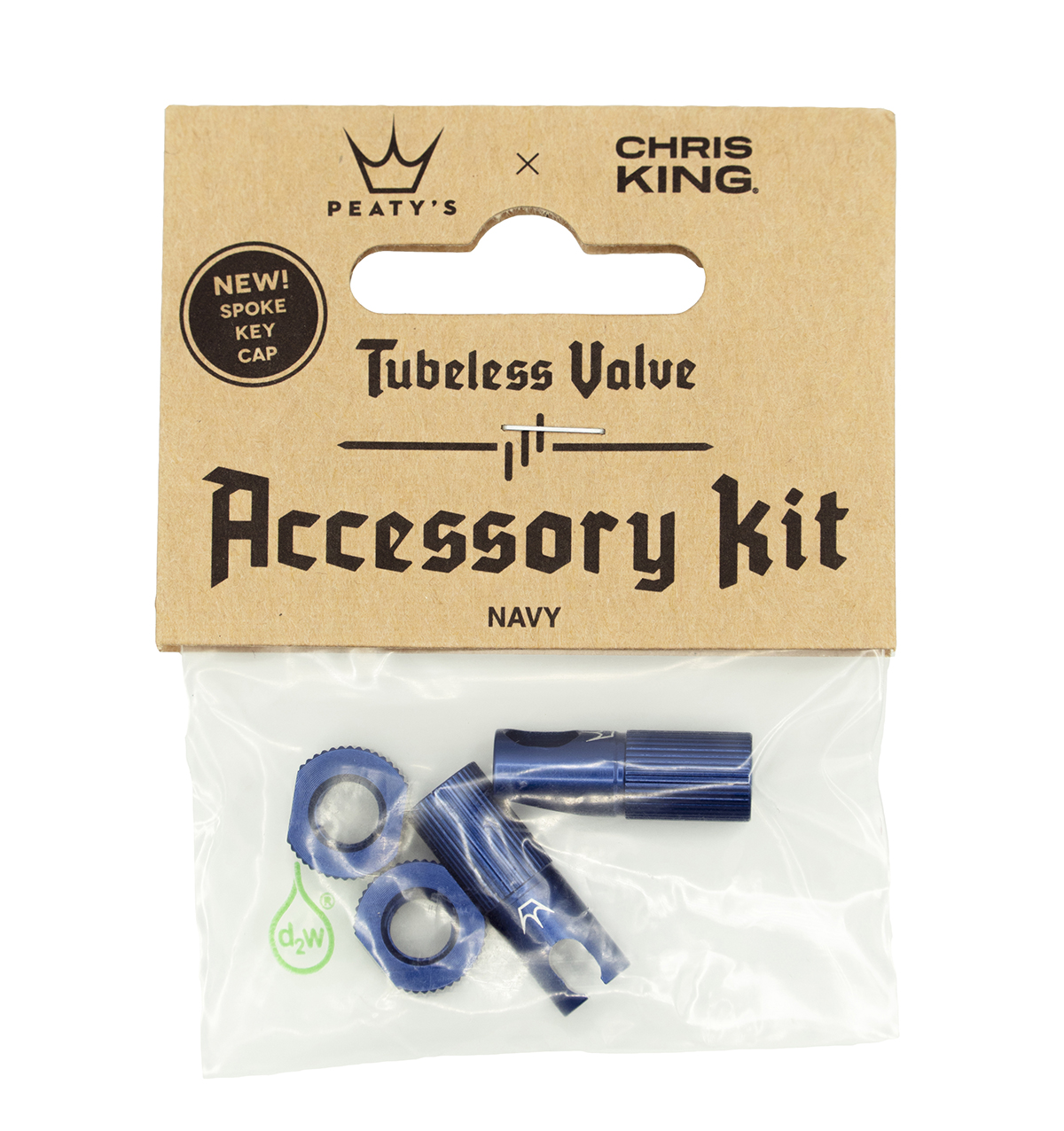 Peatys x ChrisKing Tubeless Ventil Kit Navy