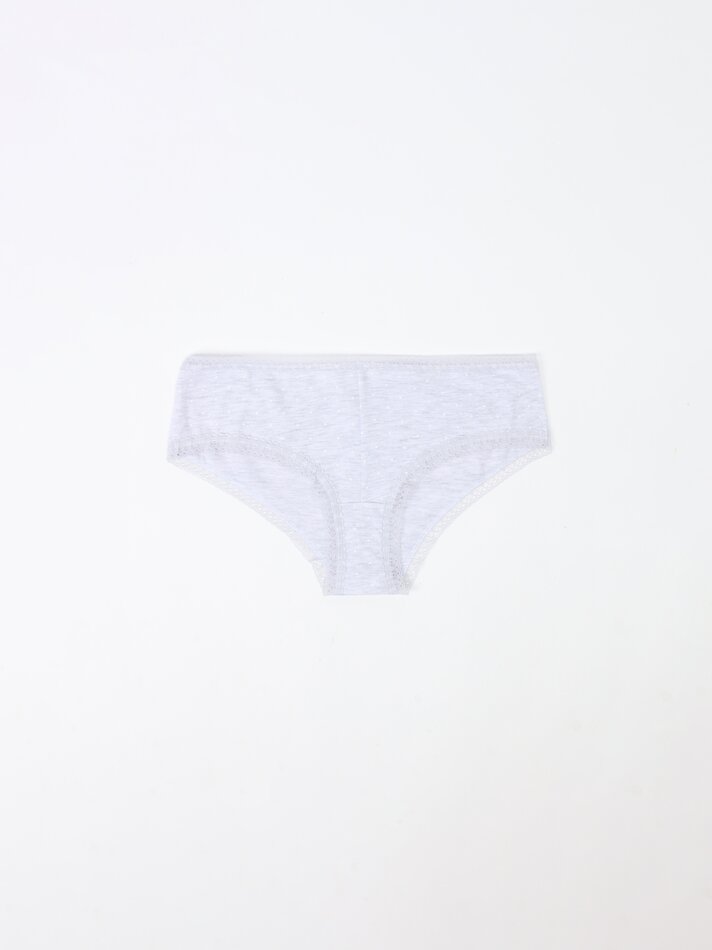 Pacote com 3 calcinhas hipster com renda - Cores variadas