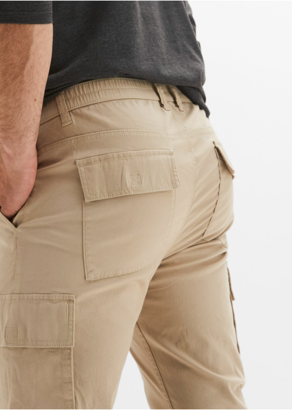 Pantalon cargo extensible Slim Fit confort pour le ventre, Straight