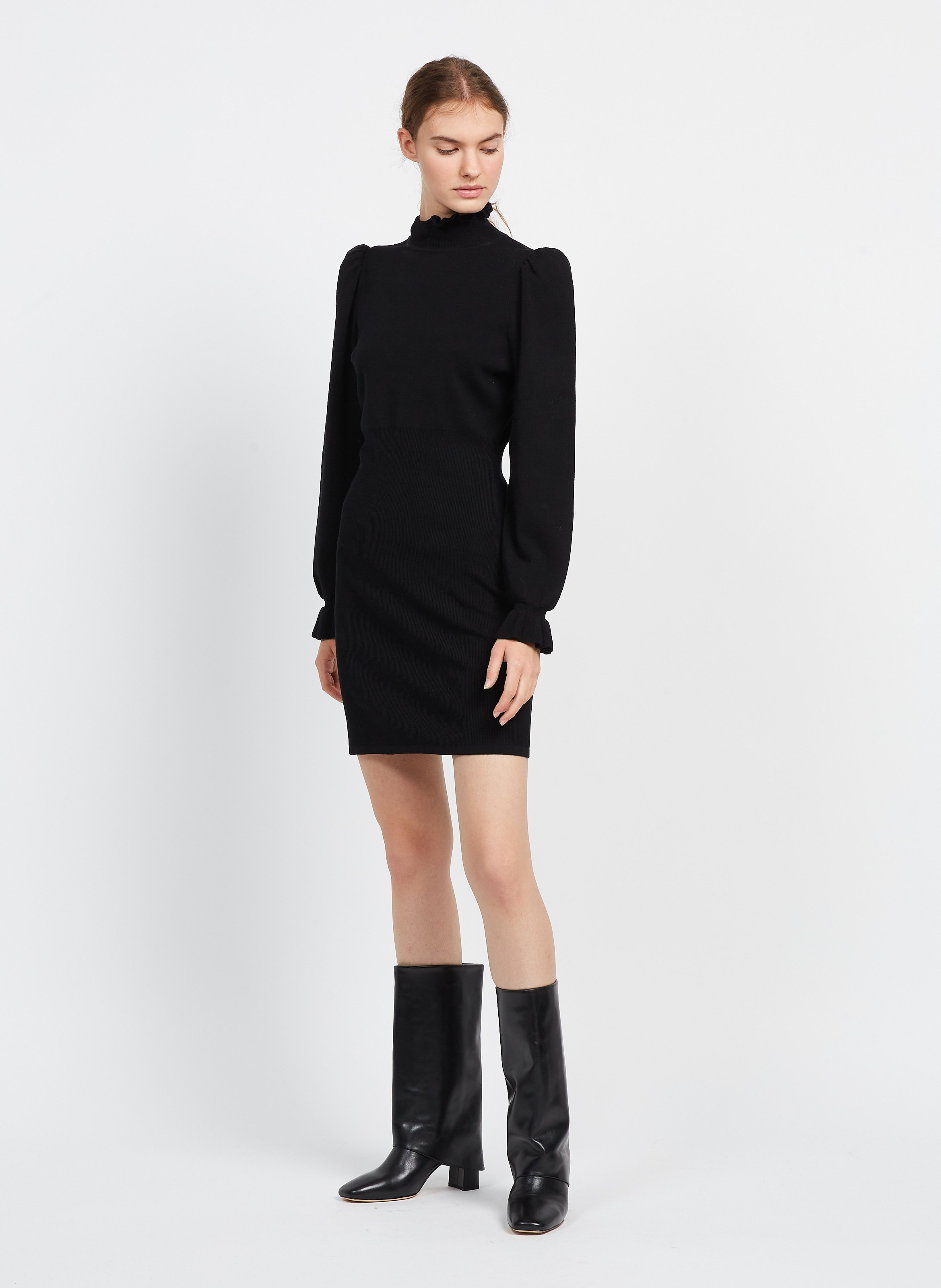 NOUMEA - Bottes bout carré en cuir | Noir