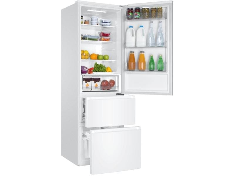 Haier Kühl-Gefrierkombination HTR3619ENPW Rechts, Wechselba Freistehender Kühlschrank kombiniert