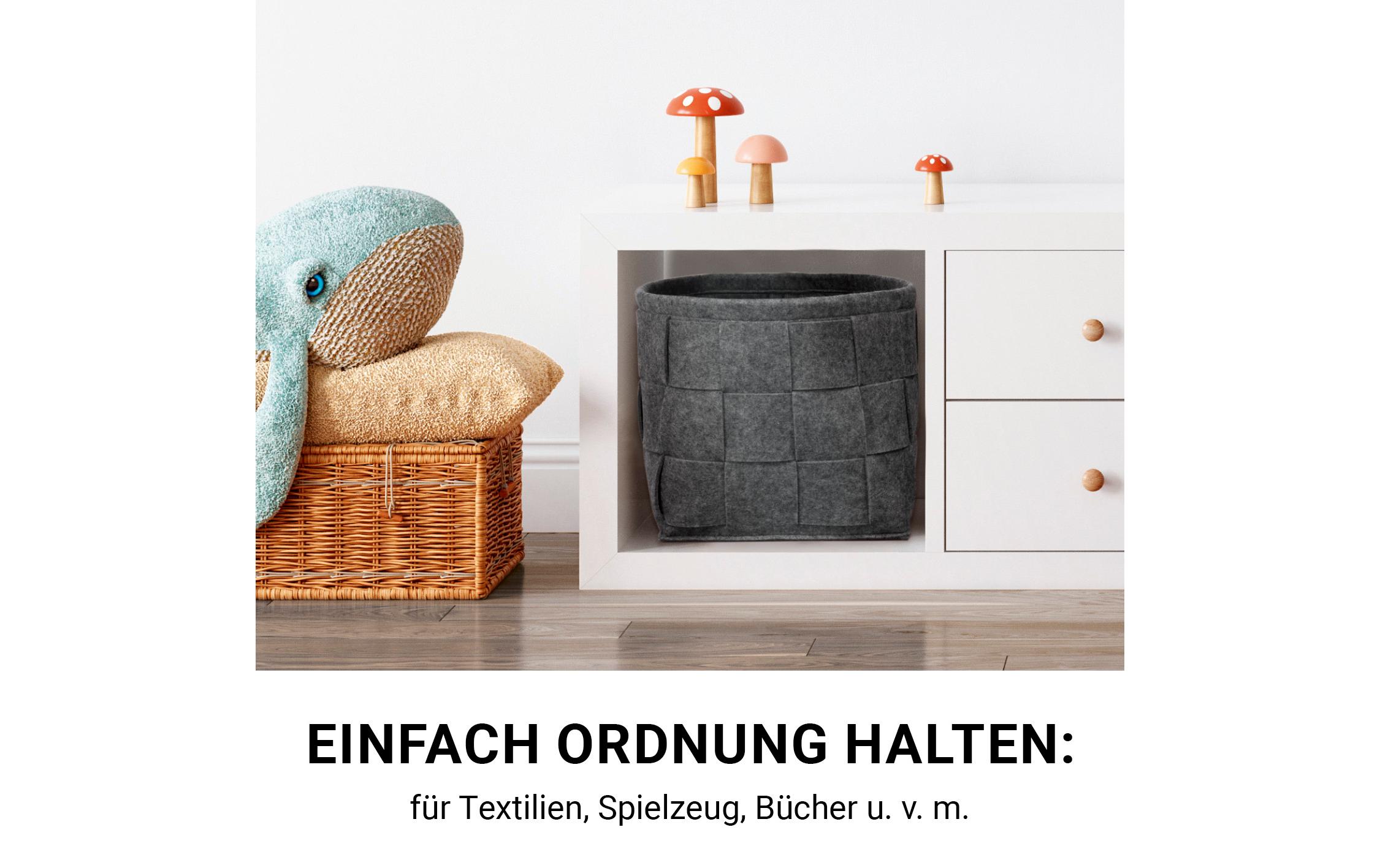 Aufbewahrungskorb Filz 40 cm DunkelgrauFilz-Aufbewahrungstasche