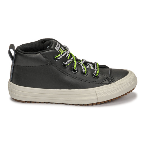 Converse - CHUCK TAYLOR ALL STAR STREET BOOT DOUBLE LACE LEATHER MID - Noir