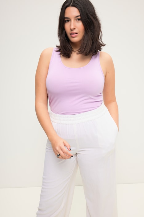 Basic-Top, weiter Ausschnitt, Stretchjersey