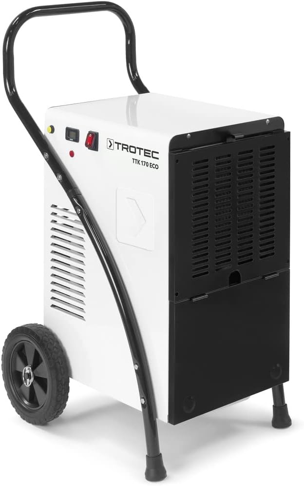 TROTEC Luftentfeuchter TTK 170 ECO – Leistung 52 L/Tag – Fläche 90 m² / 230 m³ – Bautrockner mit Betriebsstundenzähler – für große Räume