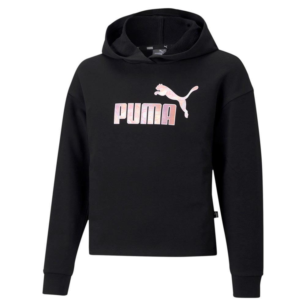 PUMA  Essentials Logo Cropped Hoodie Junior