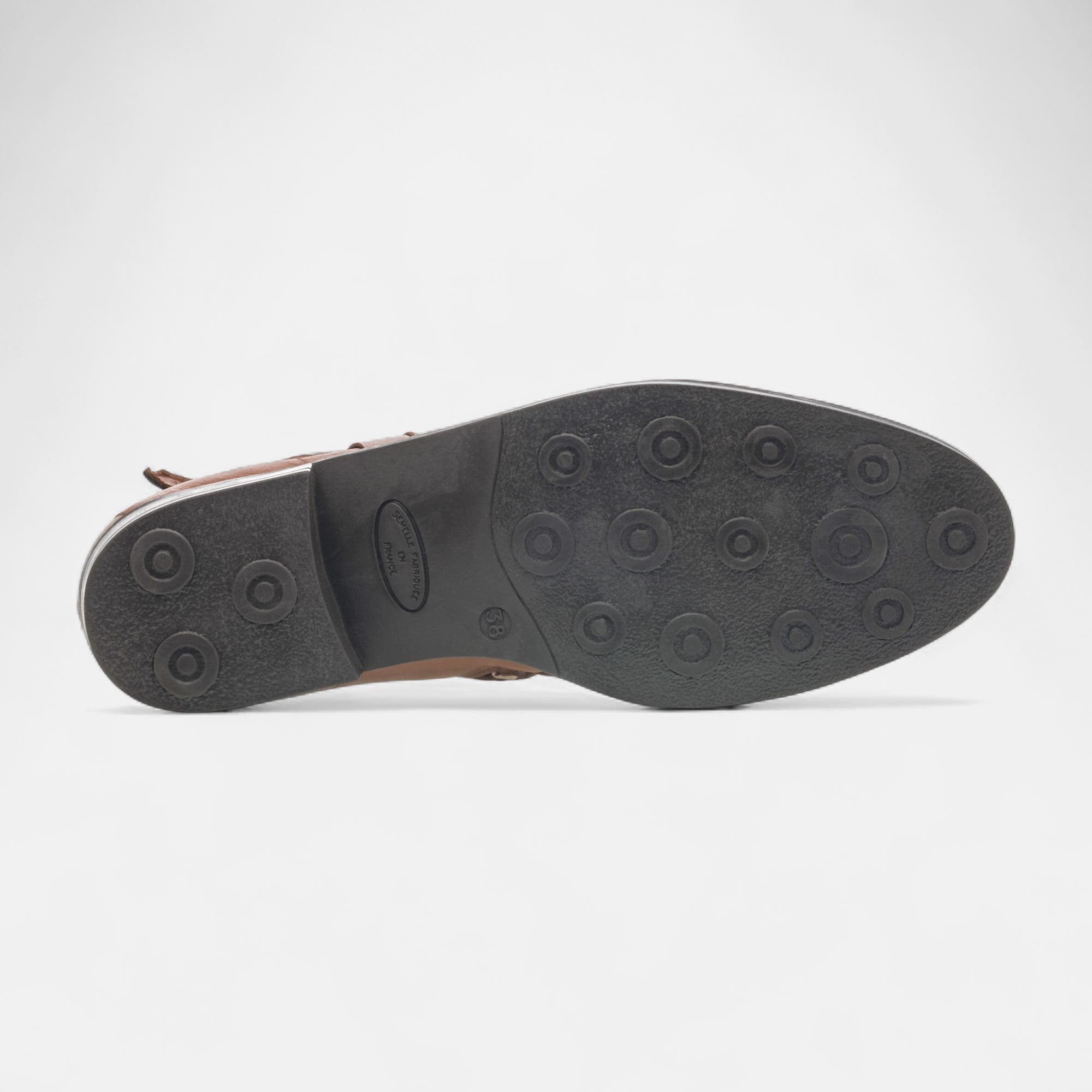 Bottines Femme en cuir cognac