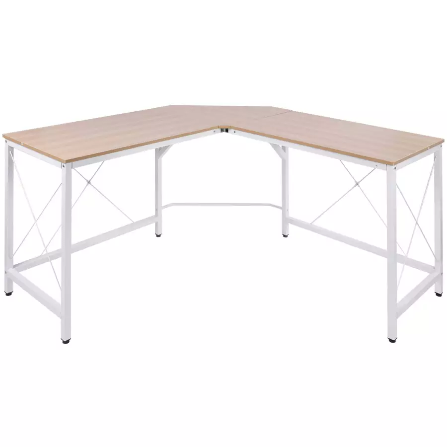 HOMCOM Winkelschreibtisch natur