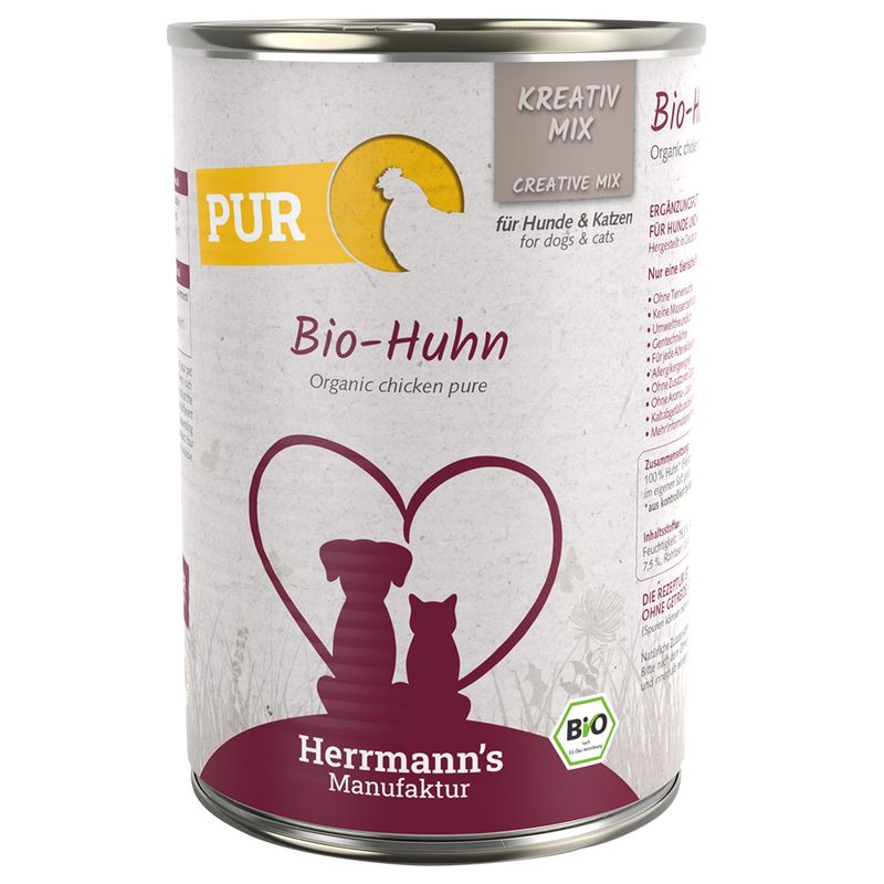 Lot Herrmann's Pure Viande Bio 12 x 400 g