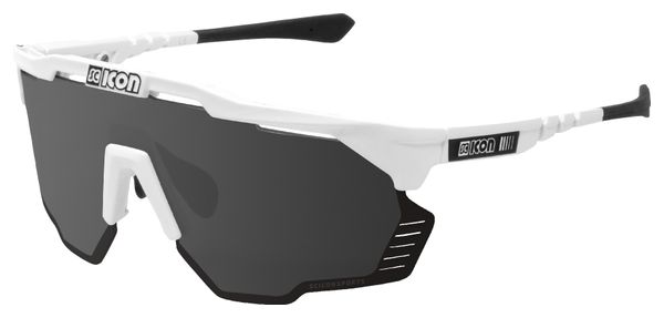 Lunettes SCICON Aeroshade Kunken Blanc Brillant / Gris Miroir