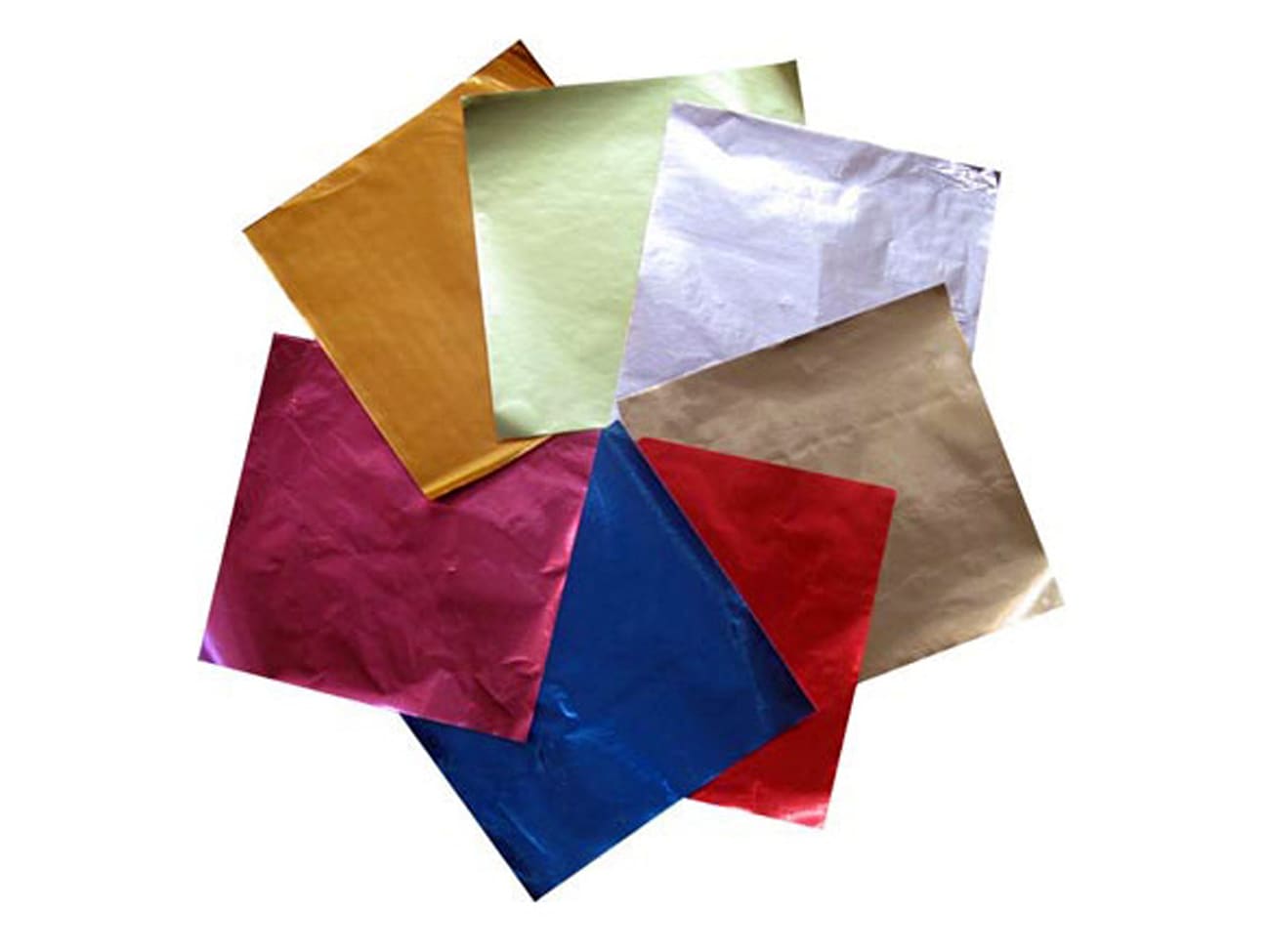 Carré papier métallisé (x 1000) - pour chocolats et bonbons - Or (8 x 8 cm) - Mallard Ferrière