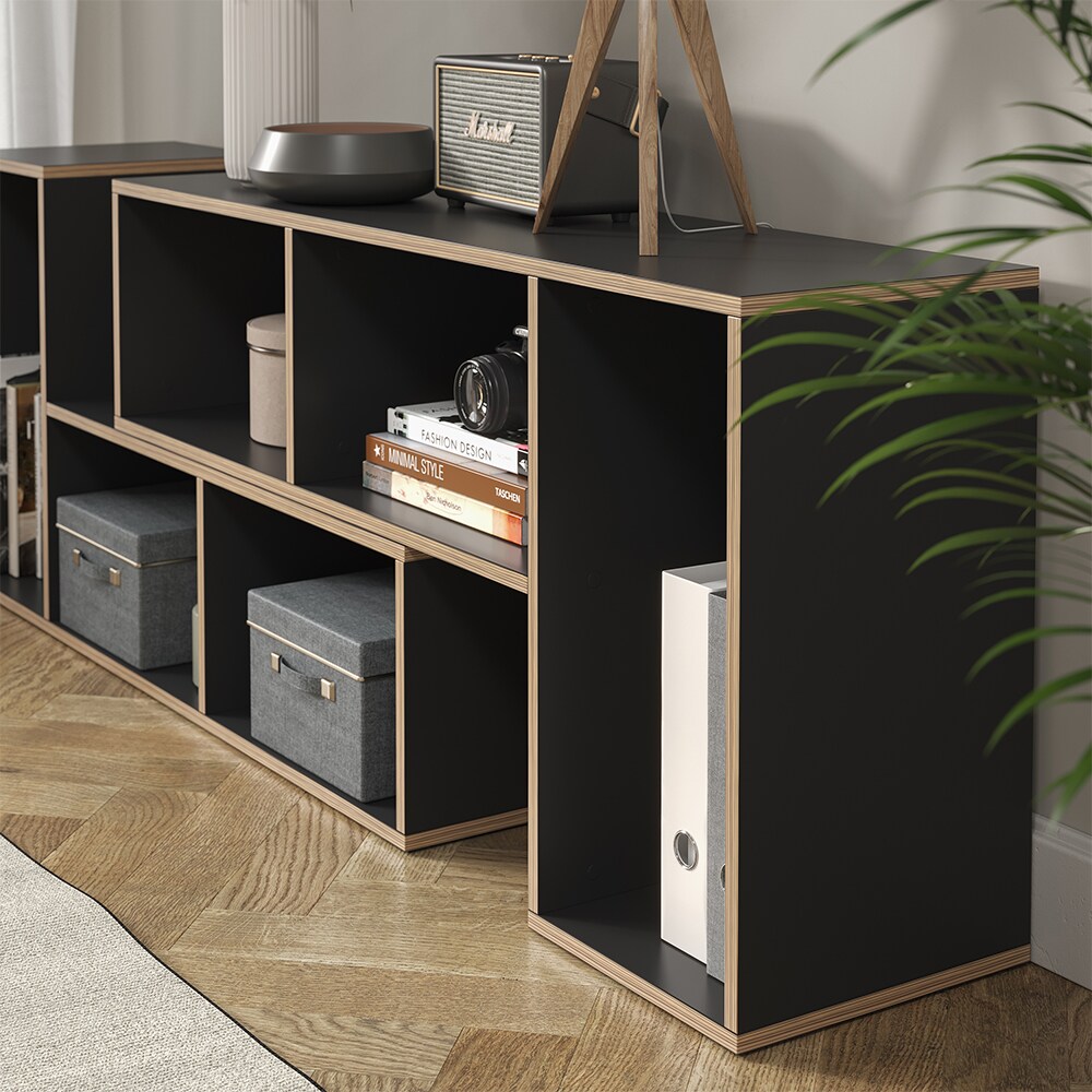Vicco Regal Tetris 112,8 x 56,4 cm Anthrazit Nordik 2er-Set Standregal modern