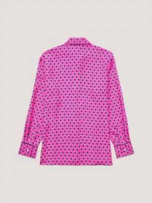 Camisa adaptável com estampa floral e lenço