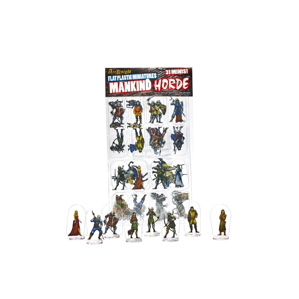 Flat Plastic Miniatures - Mankind Horde - 31 Pieces