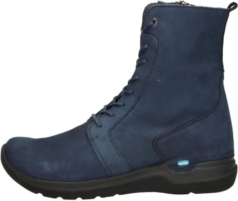 Wolky Viper Veterschoenen Hoog blauw