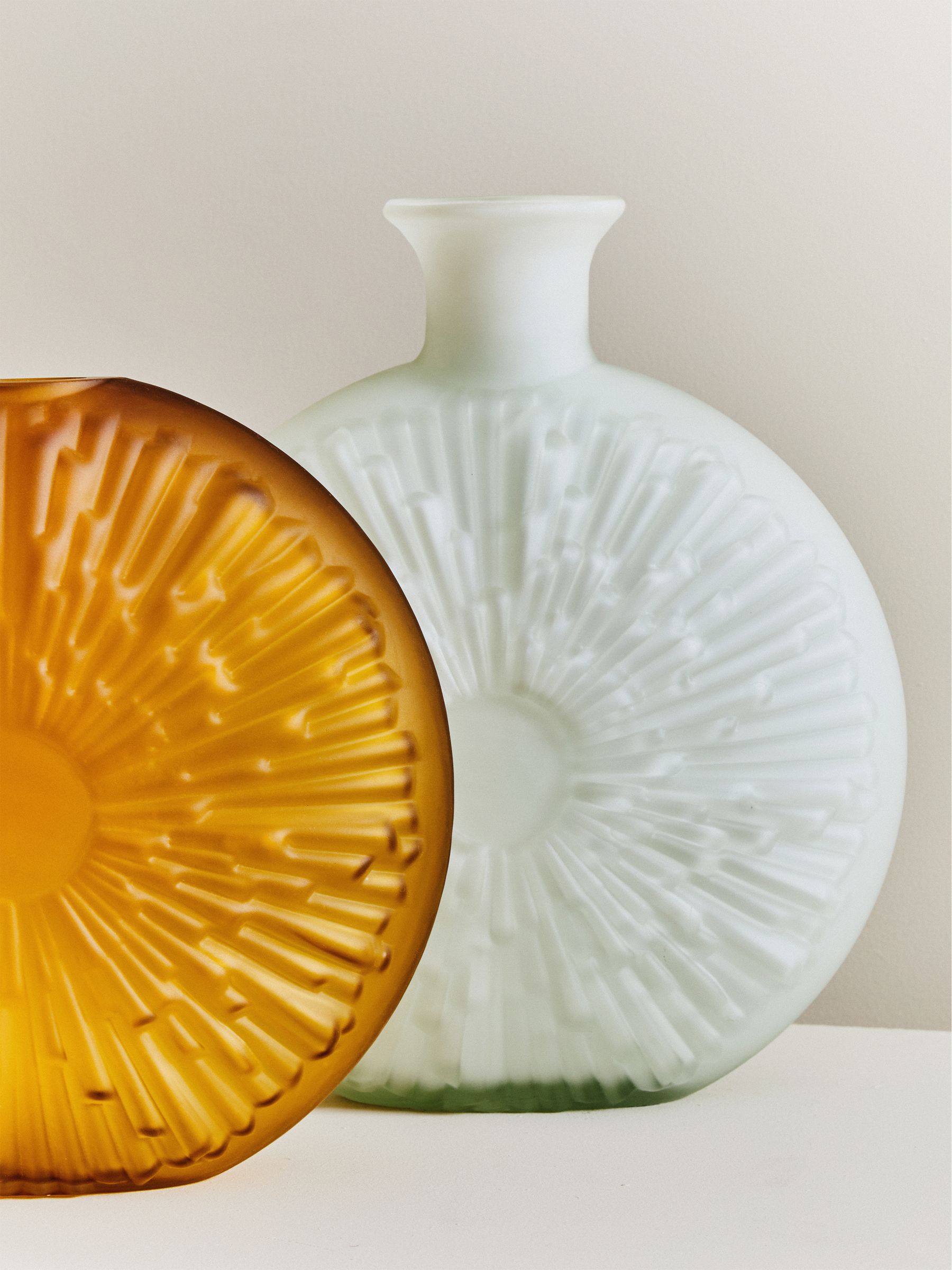 Fifty Five South Hadia Sunburst Cut Glass Vase