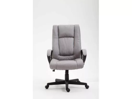 Chaise de bureau - Tissu & Blanc - Gris - XL Sparta