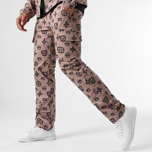 Ensemble Veste Zippée Et Pantalon Cargo Rush 0080 Beige
