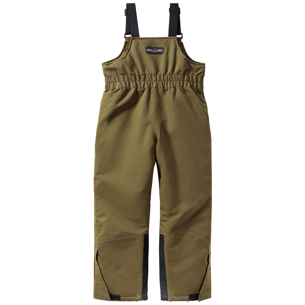 Famy Kinder Schneehose mit Hosenträger oliv / orange