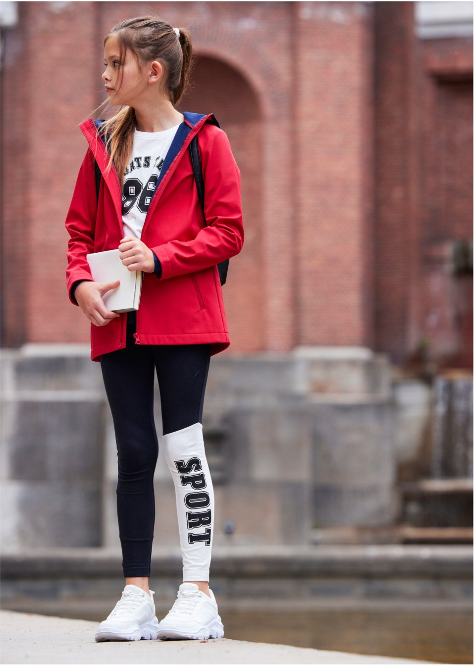 Legging fille avec imprimé campus