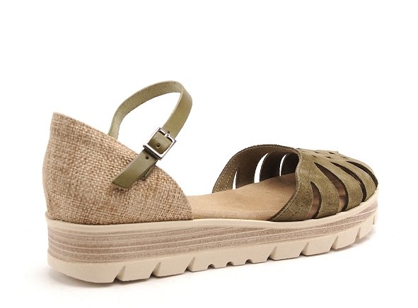Porronet nu pieds plats femme f12860 kaki