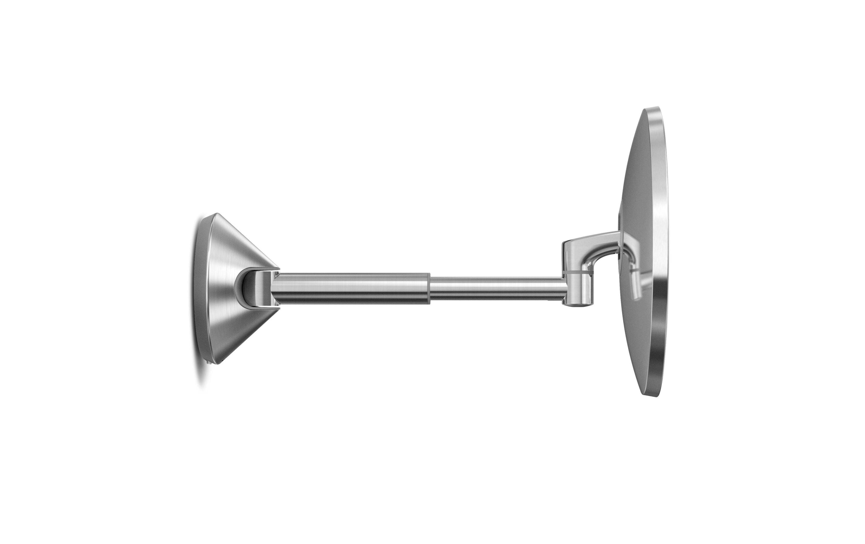 Kosmetikspiegel mit Sensor mit Wandhalterung Silber matt<br>Kosmetikspiegel mit 5x Vergrösserung