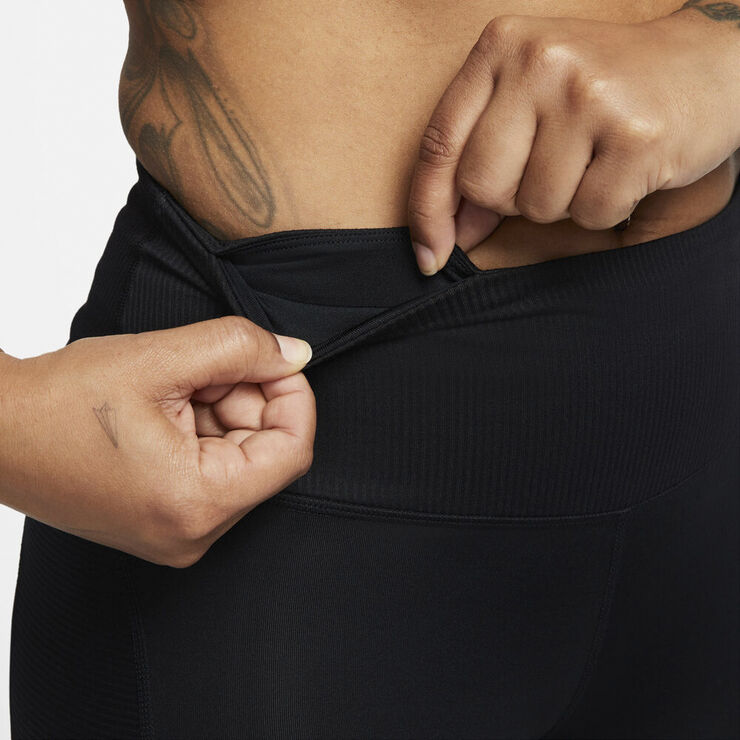 Nike Dri-FIT Fast Mid-Rise 7/8 løbetights Sort