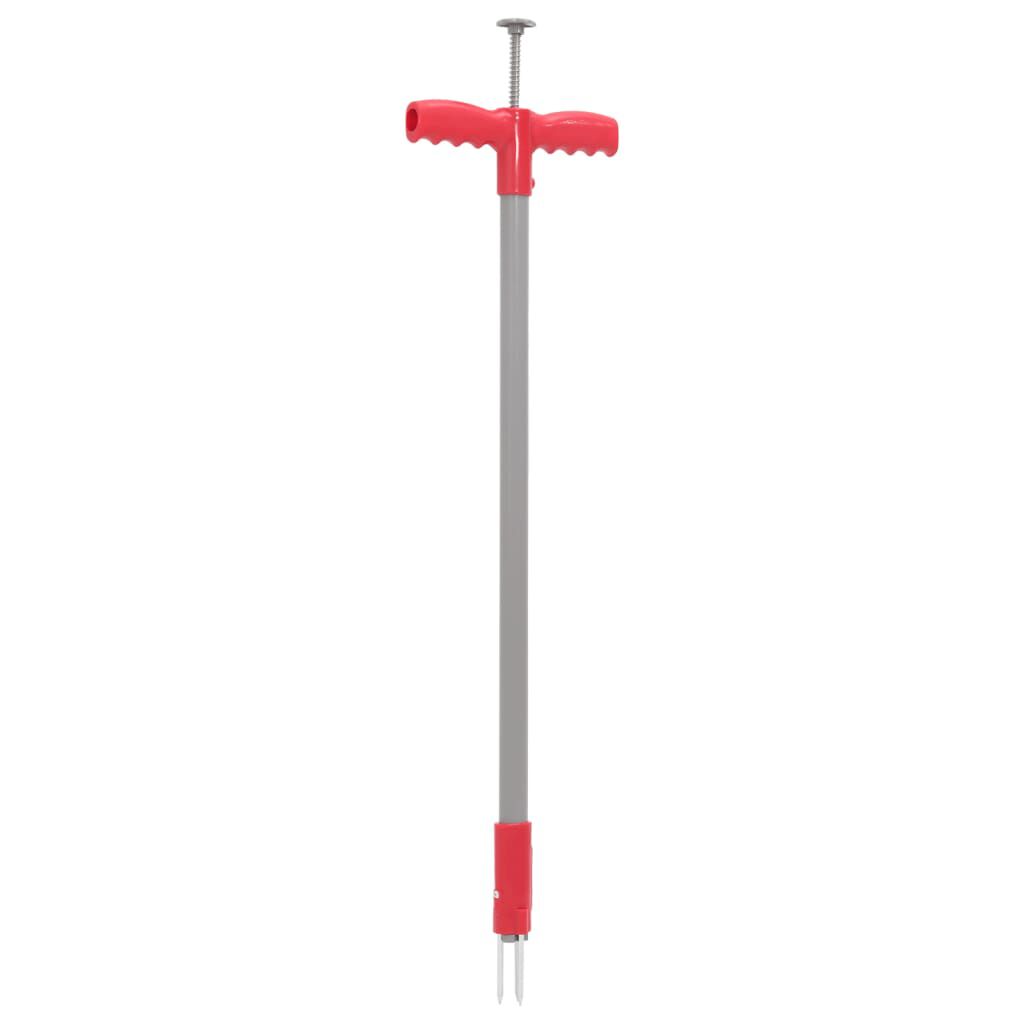vidaXL Onkruidtrekker Rood/Grijs 93,5 cm Staal