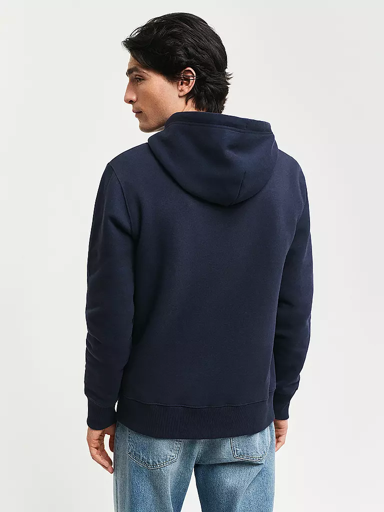GANT Kapuzensweatjacke dunkelblau