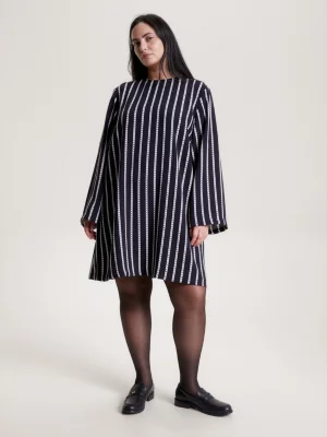 Vestido Curve Argyle Stripe Relaxed Shift