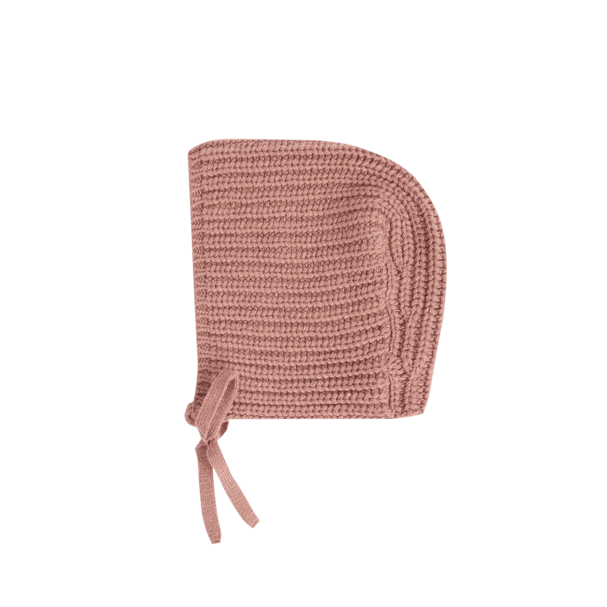 Cagoule côtelée en laine mélangée | Rose