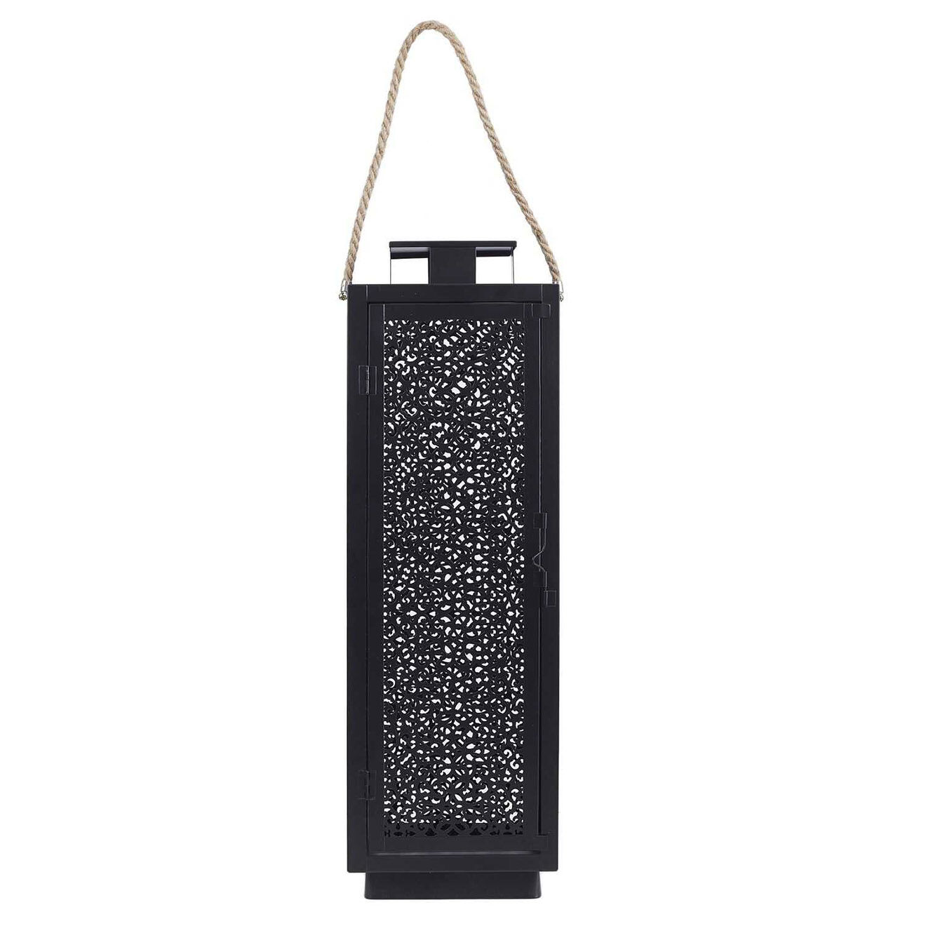 Home Deco Factory 2 Lanternes ajourées noires - 59x18 cm
