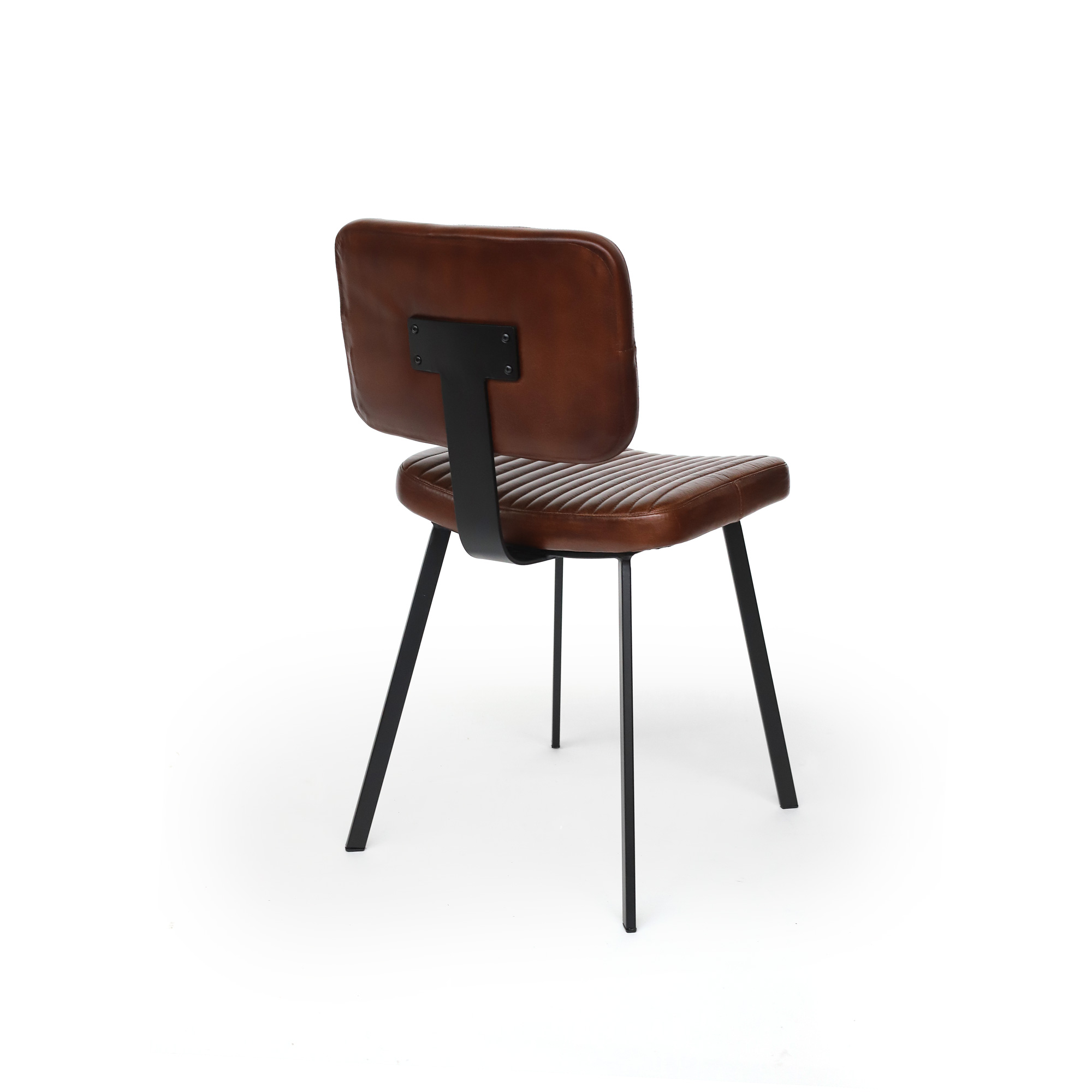 Lederstuhl 'Bult', braun, B 47 cm, H 82 cm, L 51 cm von fischer's lagerhaus