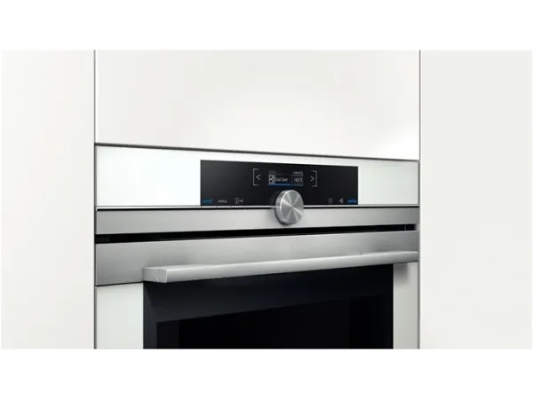 Siemens iQ700 CM633GBW1 - Kombinationsovn - til indbygning - niche - bredde: 56 cm - dybde: 55 cm - højde: 45 cm - hvid