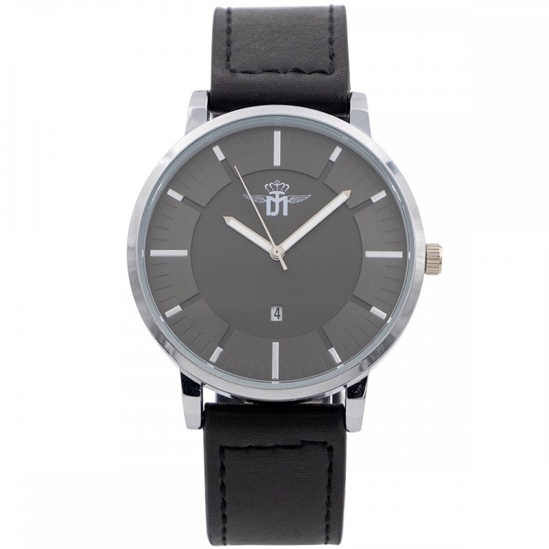 Coffret montre Homme M. JOHN bracelet Cuir Noir