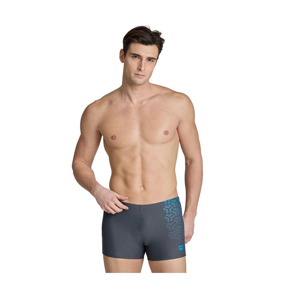 Arena KIKKO V - Boxer de bain Homme asphalt/turquoise